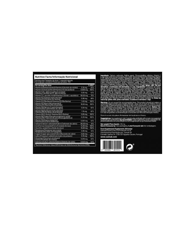 MULTIVITAMINAS + MINERAIS 100 CÁPSULAS