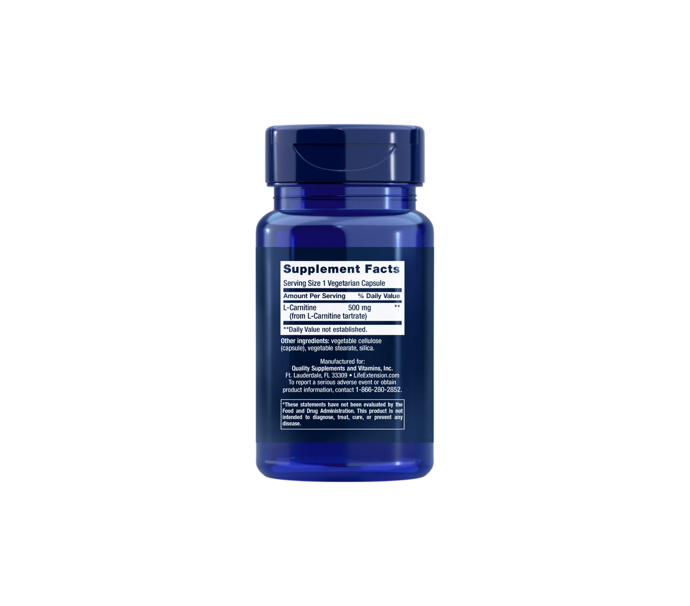 L-CARNITINE 500 MG 30 V-CAPS