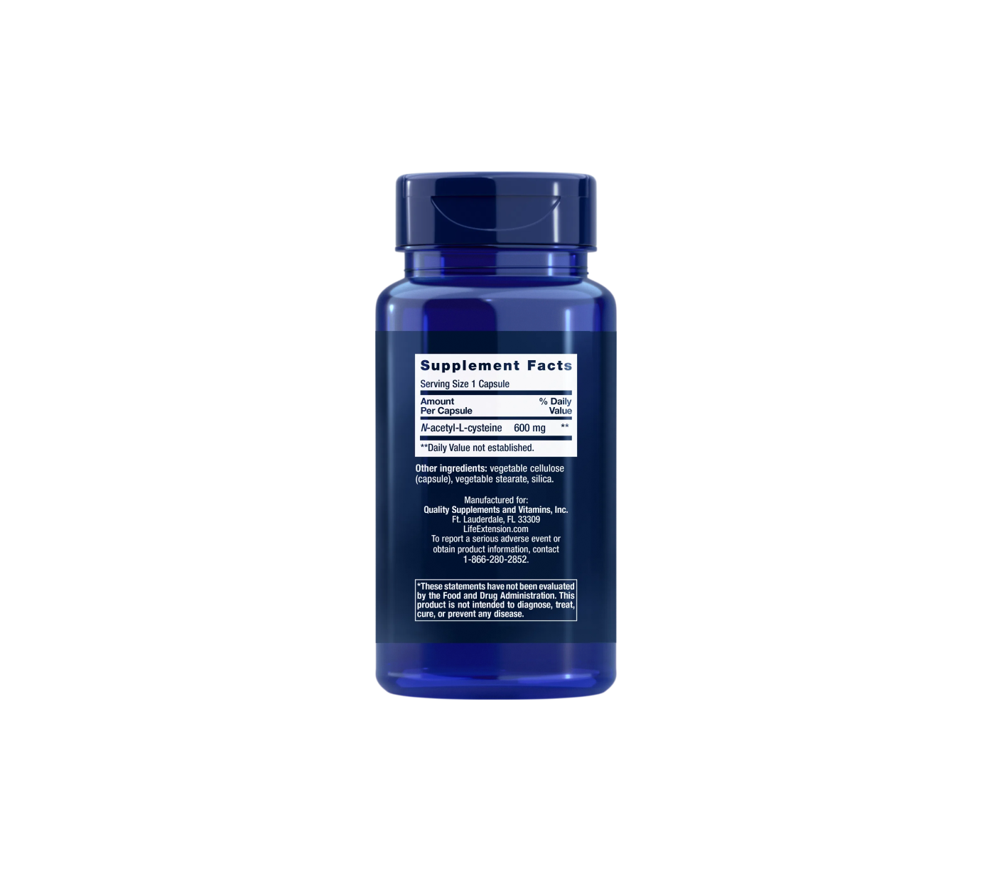 N-Acetyl-L-Cysteine 600 mg 60 cápsulas vegetarianas