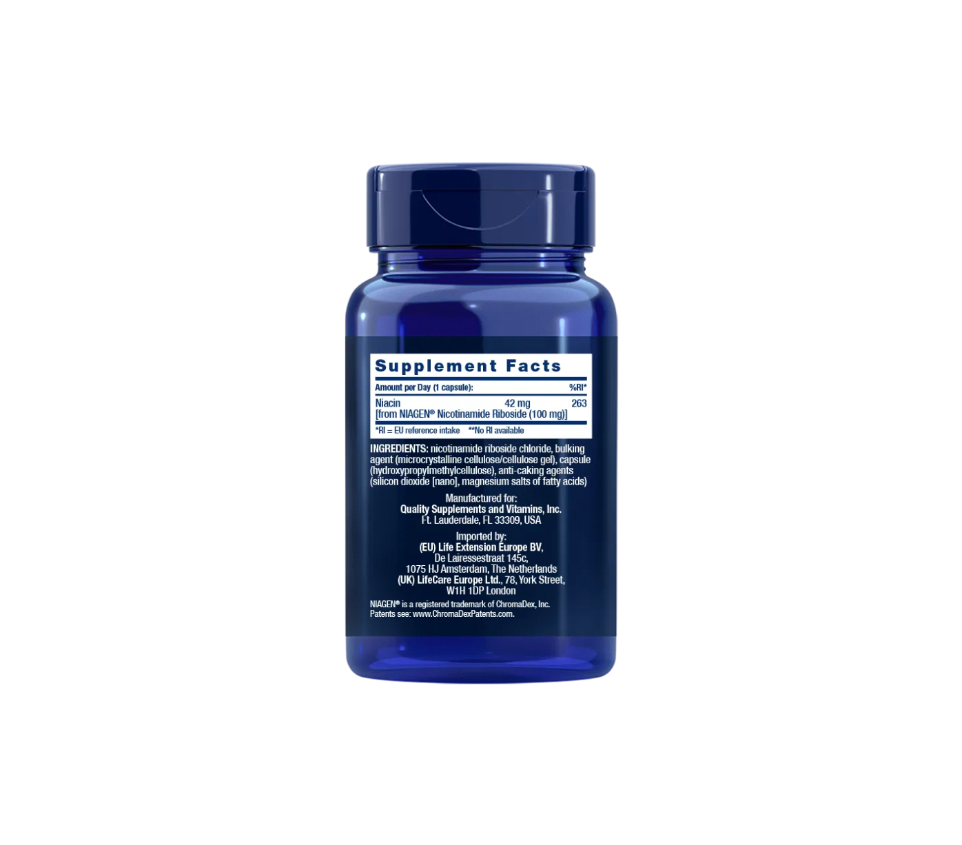 NAD+ Cell Formula 100 mg, 30 cápsulas vegetarianas