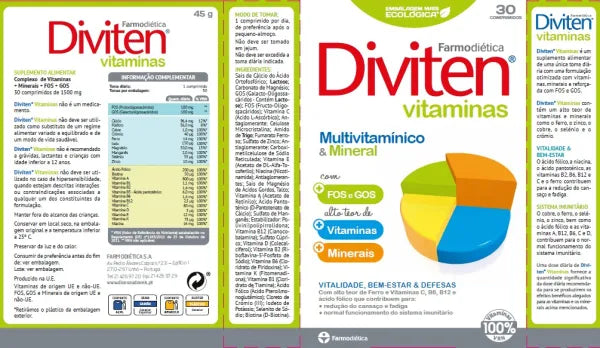 Diviten Vitaminas 30 comprimidos